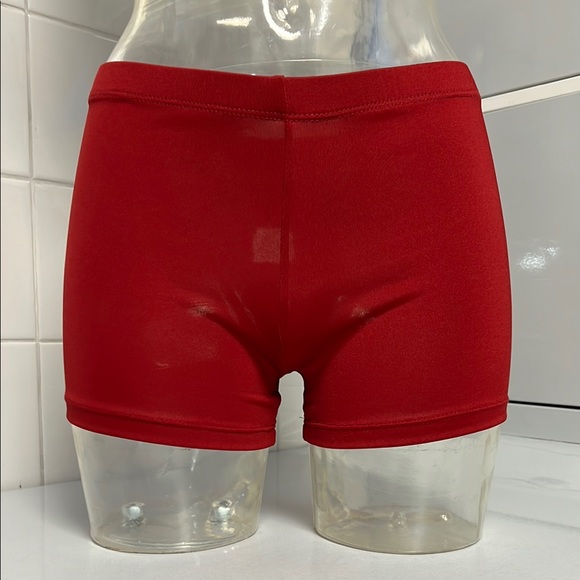 Girls’ Spandex Dance Shorts CXL Brick Red NWT - Picture 1 of 4
